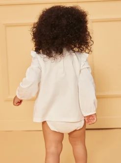 Body | Body-Sergent Major Off-white body blouse with ruffles