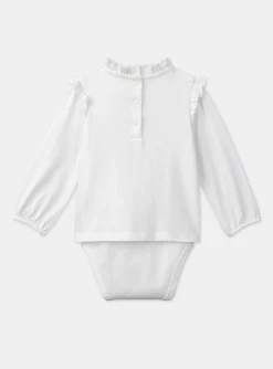 Body | Body-Sergent Major Off-white body blouse with ruffles