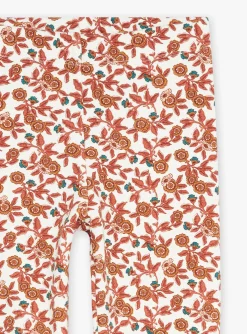 Trousers, Jeans And Legging-Sergent Major Off-white floral-print leggings