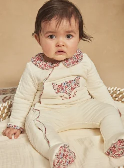 Pajamas & Rompers | Pajamas & Rompers-Sergent Major Off-white romper with floral motif