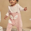 Pajamas & Rompers | Pajamas & Rompers-Sergent Major Off-white velvet romper with stripe print