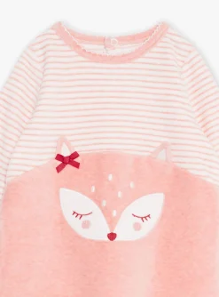 Pajamas & Rompers | Pajamas & Rompers-Sergent Major Off-white velvet romper with stripe print