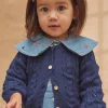 Knitwear, Sweater, Cardigan | Knitwear, Sweater, Cardigan-Sergent Major Openwork Knit Baby Girl Cardigan