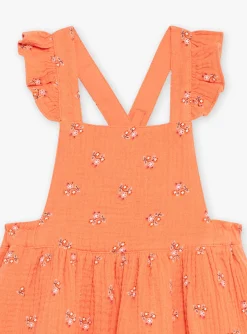 Dress | Dress-Sergent Major Orange floral print chasuble dress in cotton gauze