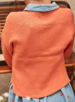 Knitwear, Sweater, Cardigan-Sergent Major Orange knitted cardigan