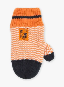 Beany, Scarf & Gloves-Sergent Major Orange knitted muffles