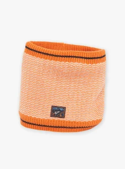 Beany, Scarf & Gloves-Sergent Major Orange knitted snood