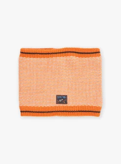 Beany, Scarf & Gloves-Sergent Major Orange knitted snood