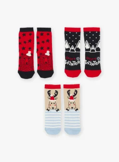 Underwear & Socks-Sergent Major 3 pairs of mid calf length red socks