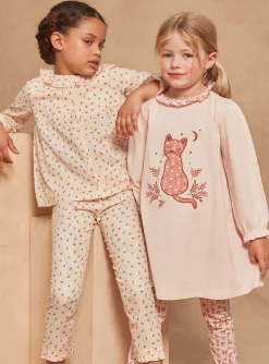 Pajamas-Sergent Major Pale pink pyjamas in cotton gauze with floral print