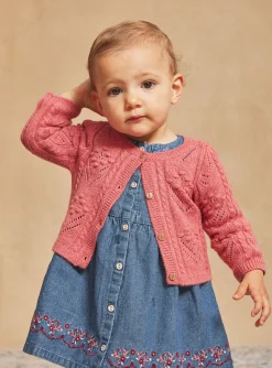Knitwear, Sweater, Cardigan | Knitwear, Sweater, Cardigan-Sergent Major Passion pink openwork cardigan