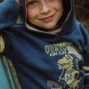 Knitwear, Sweater, Cardigan-Sergent Major Petrol blue and yellow hoodie