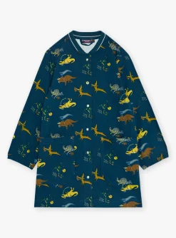 Bags-Sergent Major Petrol blue school blouse with dinosaur print