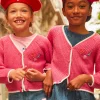 Knitwear, Sweater, Cardigan-Sergent Major Petunia pink knitted cardigan