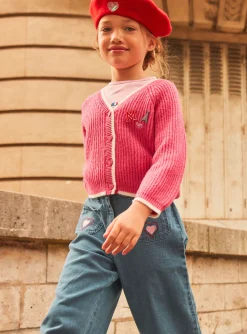 Knitwear, Sweater, Cardigan-Sergent Major Petunia pink knitted cardigan
