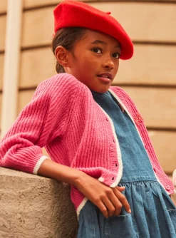 Knitwear, Sweater, Cardigan-Sergent Major Petunia pink knitted cardigan