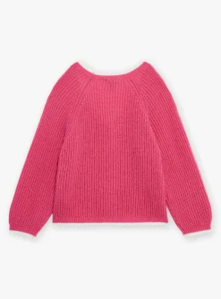 Knitwear, Sweater, Cardigan-Sergent Major Petunia pink knitted cardigan