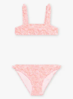 Swimsuit-Sergent Major 2-piece swimsuit with flowery print child girl