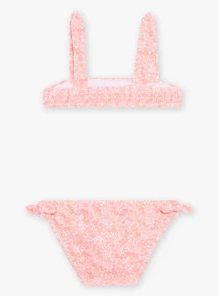 Swimsuit-Sergent Major 2-piece swimsuit with flowery print child girl