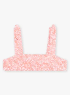 Swimsuit-Sergent Major 2-piece swimsuit with flowery print child girl