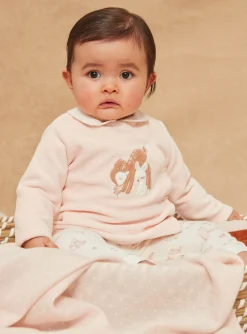 Suits And Ensembles-Sergent Major Pink and ecru velvet pajamas