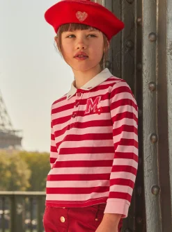 Shirt, T-shirt-Sergent Major Pink barbapapa and red striped polo shirt
