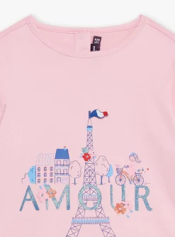 Shirt, T-shirt-Sergent Major Pink barbapapa T-shirt with ruffles