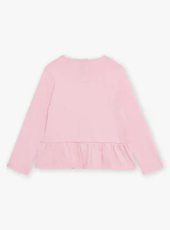 Shirt, T-shirt-Sergent Major Pink barbapapa T-shirt with ruffles