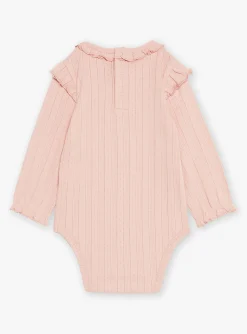 Romper, Jumpsuit & Outfit | Romper, Jumpsuit & Outfit-Sergent Major Pink bodysuit with long ribbed sleeves
