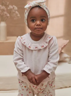 Pajamas & Rompers | Pajamas & Rompers-Sergent Major Pink bonnet and bolster set with floral print