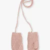 Beany, Scarf, Gloves-Sergent Major Pink cable knit mittens