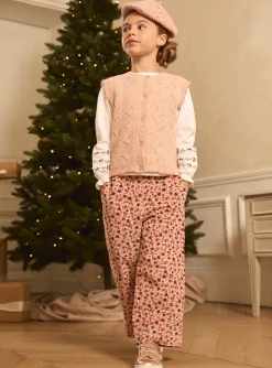 Knitwear, Sweater, Cardigan-Sergent Major Pink copper CARDIGAN WHITHOUT SLEEVES
