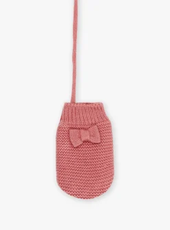 Hats, Scarves, Gloves | Hats, Scarves, Gloves-Sergent Major Pink knitted mittens