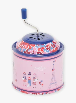 Toys & Softies-Sergent Major Pink music wheel with Paris design