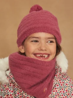 Beany, Scarf, Gloves-Sergent Major Pink pompom hat