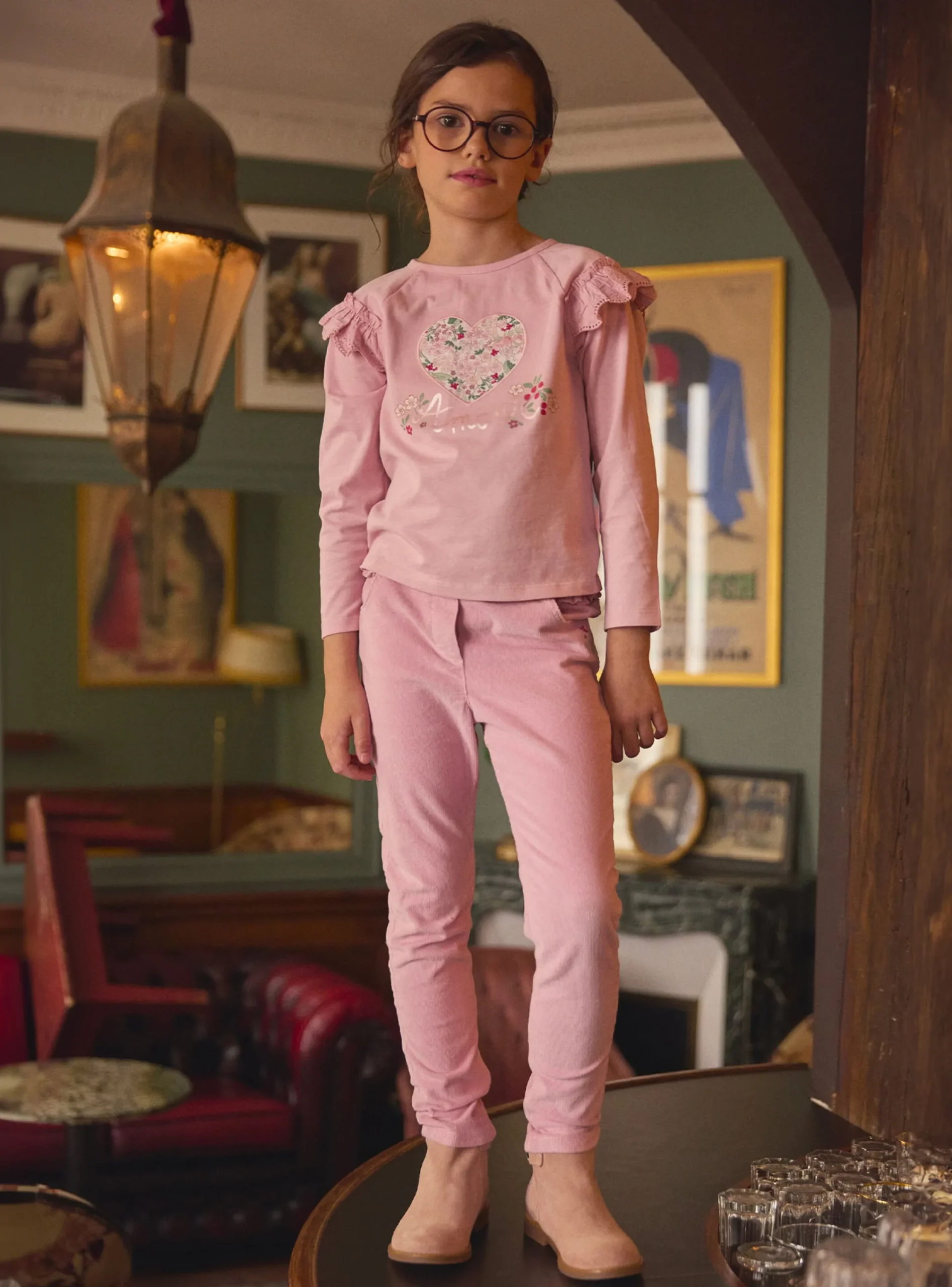 Shirt, T-shirt-Sergent Major Pink TEE SHIRT LS