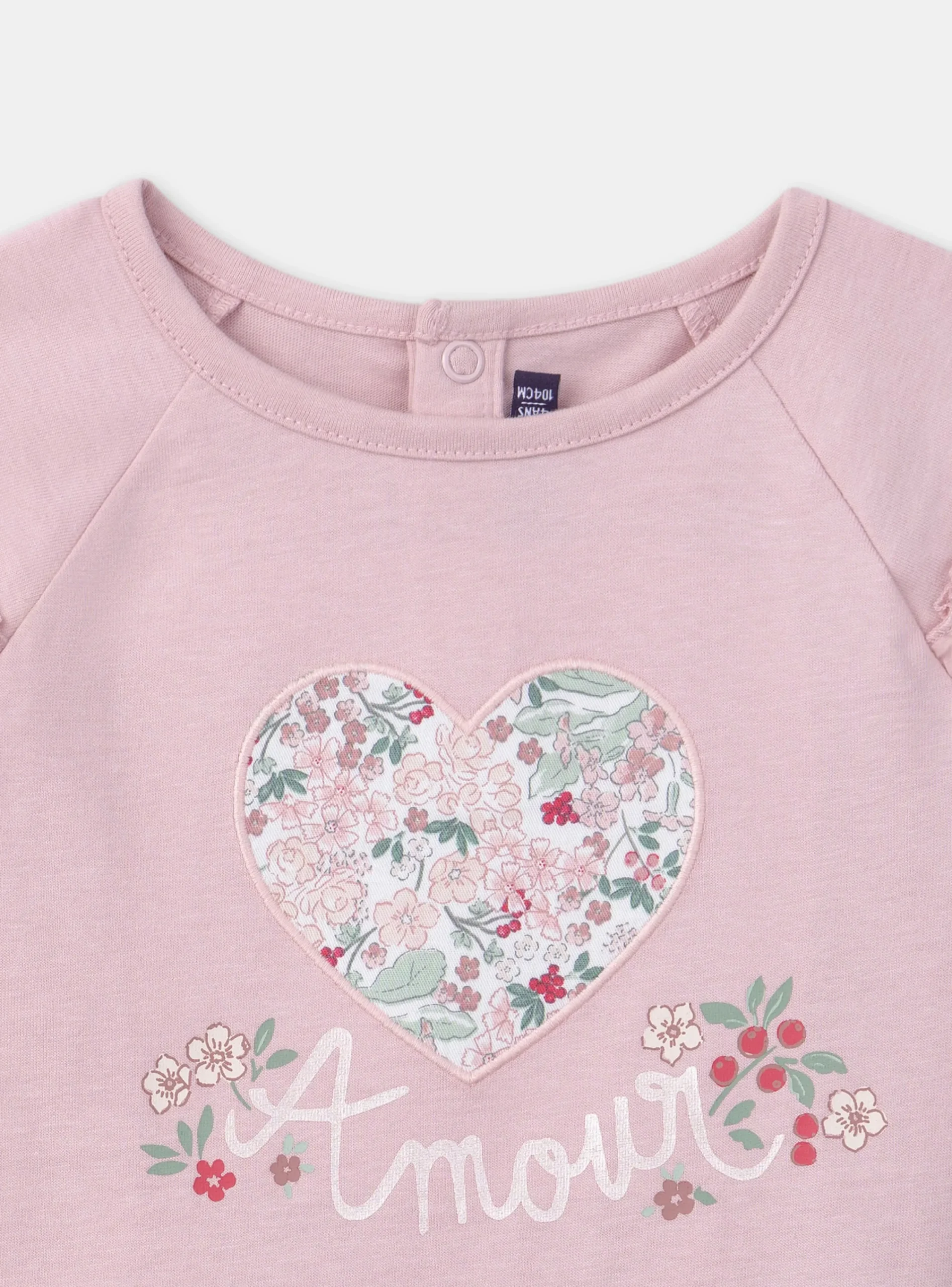 Shirt, T-shirt-Sergent Major Pink TEE SHIRT LS