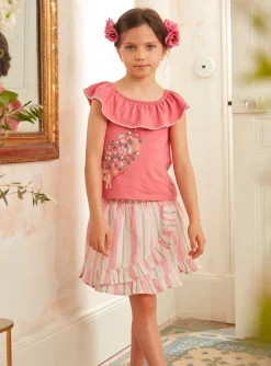 Shirt, T-shirt-Sergent Major Pink T-shirt with an elephant