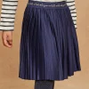 Skirt, Shorts-Sergent Major Pleated skirt in navy blue jersey