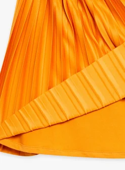 Skirt, Shorts-Sergent Major Pleated skirt in yellow jersey