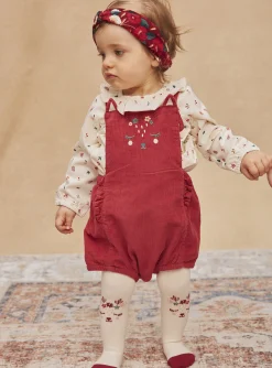 Romper, Jumpsuit & Outfit | Romper, Jumpsuit & Outfit-Sergent Major Poppy red corduroy dungarees