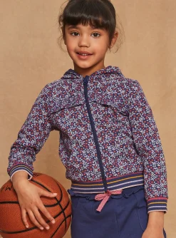 Sweatpants-Sergent Major Purple hoodie with floral print
