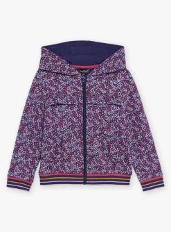 Sweatpants-Sergent Major Purple hoodie with floral print
