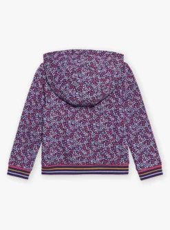 Sweatpants-Sergent Major Purple hoodie with floral print