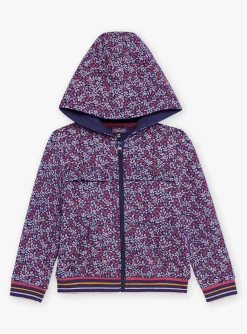 Sweatpants-Sergent Major Purple hoodie with floral print