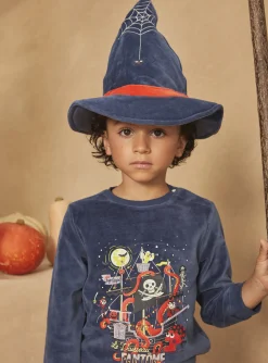 Pajamas-Sergent Major Purple velvet pyjamas and hat