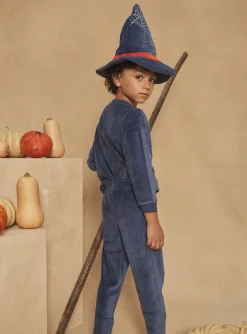 Pajamas-Sergent Major Purple velvet pyjamas and hat