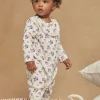 Pajamas & Rompers | Pajamas & Rompers-Sergent Major Purple velvet romper with floral print