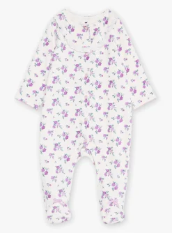 Pajamas & Rompers | Pajamas & Rompers-Sergent Major Purple velvet romper with floral print