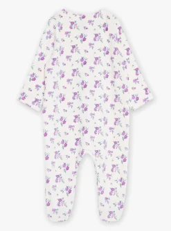 Pajamas & Rompers | Pajamas & Rompers-Sergent Major Purple velvet romper with floral print